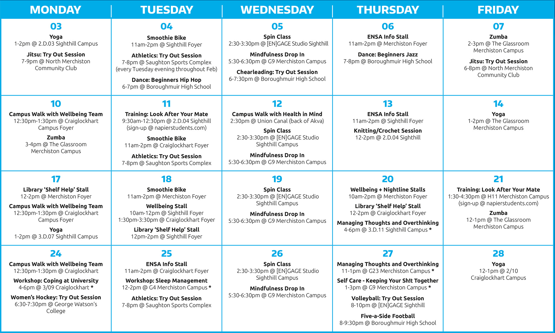 timetable