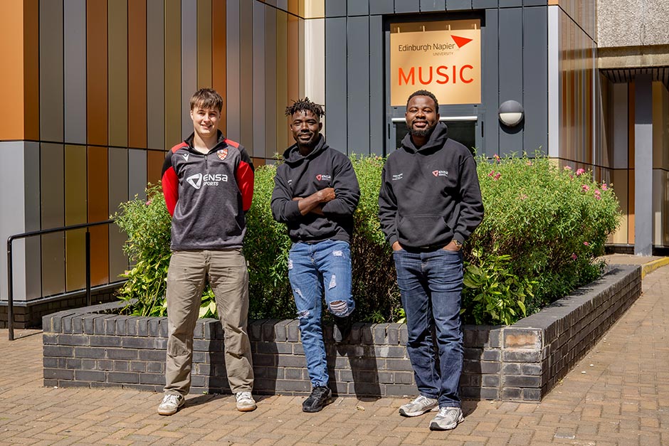 ENSA's Elected Co-Presidents outside Merchiston Campus